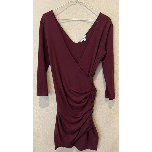 James Perse Skinny Wrap Tuck Dress (4/XL) - Picture 2 of 6